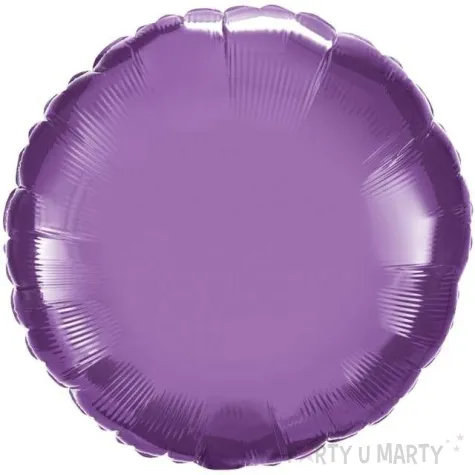 balon foliowy okragly fioletowy chrom qualatex 18 rnd