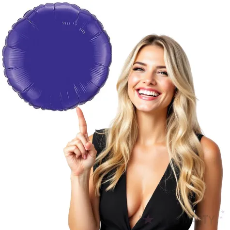 balon foliowy okragly fioletowy qualatex 9 rnd