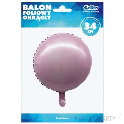 balon foliowy okragly rozowy jasny godan 18 rnd