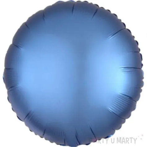 balon foliowy okragly satynowy niebieski jasny amscan 17 rnd