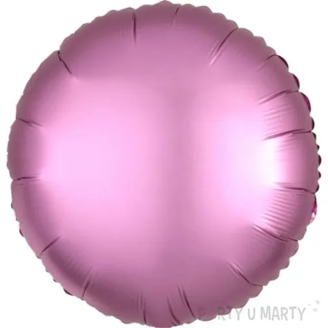 balon foliowy okragly satynowy rozowy amscan 17 rnd