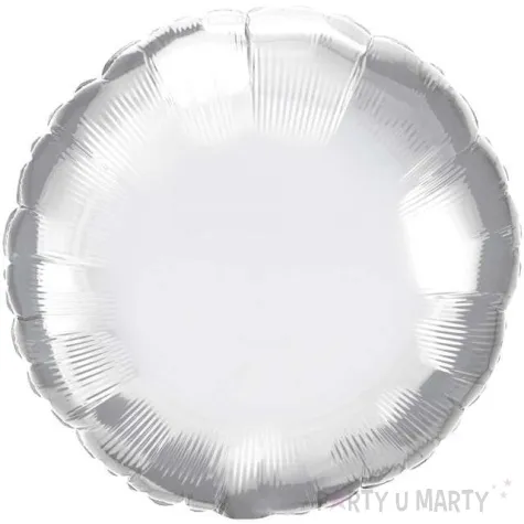 balon foliowy okragly srebrny chrom qualatex 18 rnd