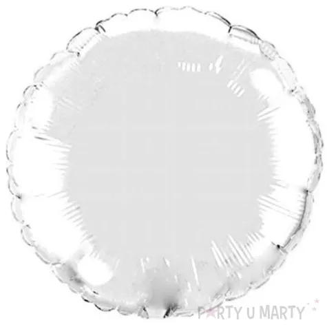balon foliowy okragly srebrny flexmetal 18 rnd