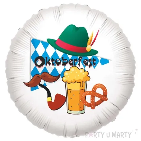 balon foliowy oktoberfest po bawarsku bialy 18 rnd