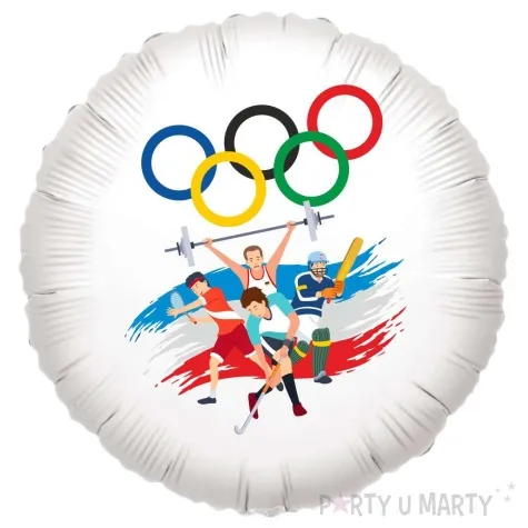 balon foliowy olimpiada paryz 2024 sport bialy 18 rnd
