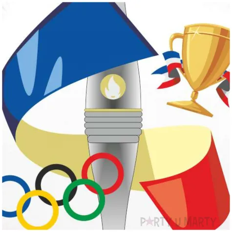 balon foliowy olimpiada paryz 2024 znicz bialy 18 rnd