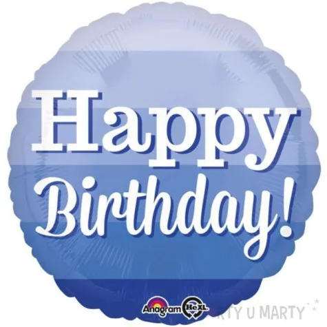 balon foliowy ombre happy birthday amscan 17 rnd