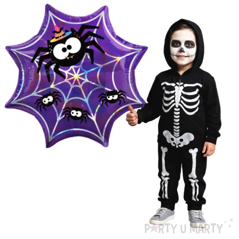 balon foliowy pajak na pajeczynie fioletowy amscan 22 shp