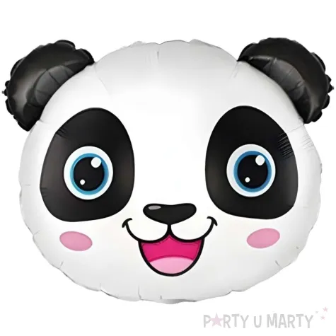 balon foliowy panda z uszami bialo czarny flexmetal 10 shp