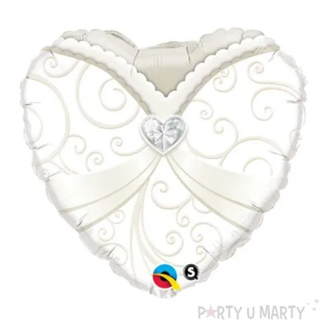 balon foliowy panna mloda bialy qualatex 18 hrt