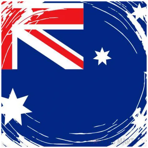 balon foliowy panstwa swiata australia bialy 18 rnd