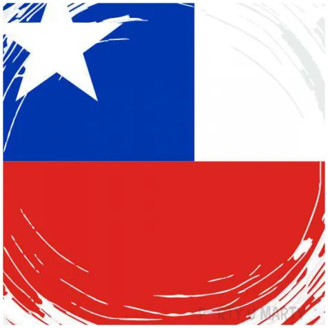 balon foliowy panstwa swiata chile bialy 18 rnd