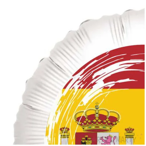 balon foliowy panstwa swiata hiszpania bialy 18 rnd