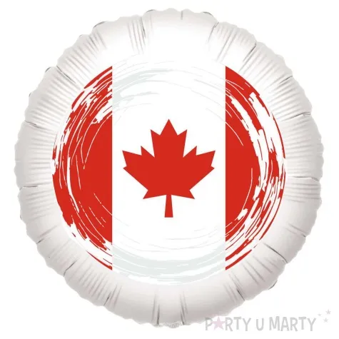 balon foliowy panstwa swiata kanada bialy 18 rnd