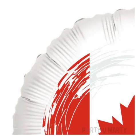 balon foliowy panstwa swiata kanada bialy 18 rnd