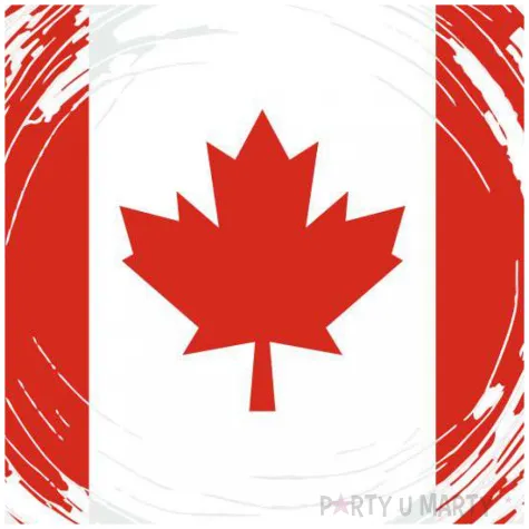 balon foliowy panstwa swiata kanada bialy 18 rnd