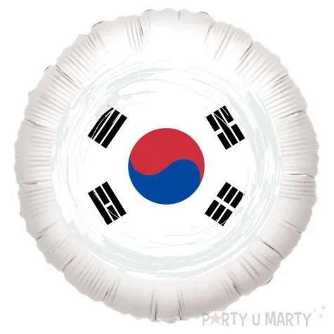 balon foliowy panstwa swiata korea poludniowa bialy 18 rnd