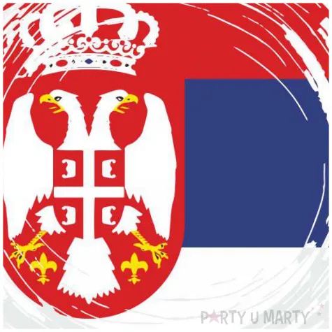 balon foliowy panstwa swiata serbia bialy 18 rnd