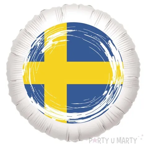 balon foliowy panstwa swiata szwecja bialy 18 rnd