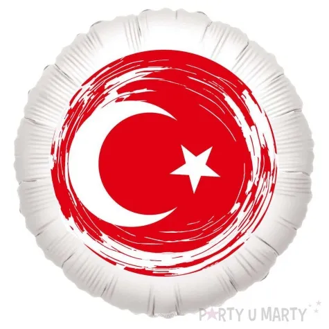 balon foliowy panstwa swiata turcja bialy 18 rnd