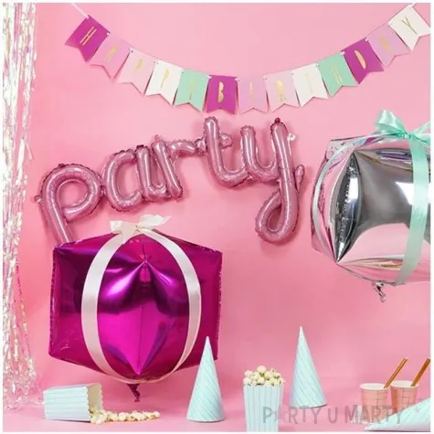 balon foliowy party rozowy partydeco 32 shp