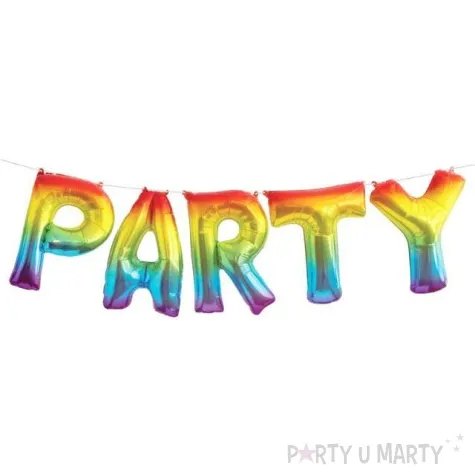 balon foliowy party teczowy unique 14 ltr