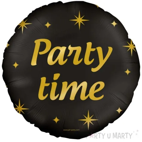balon foliowy party time classy party zloto czarny pd party 18 rnd