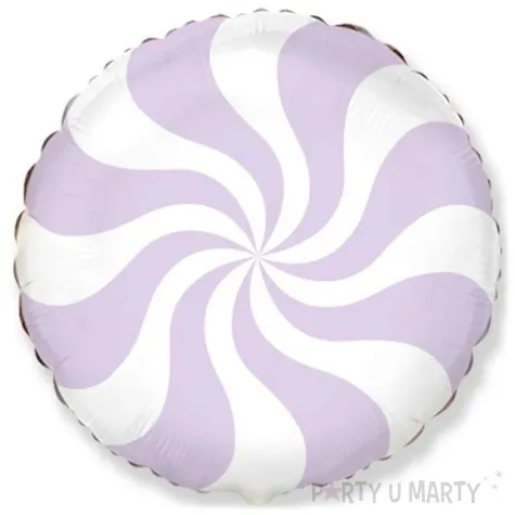 balon foliowy pastelowy lizak lawendowy flexmetal 18 rnd