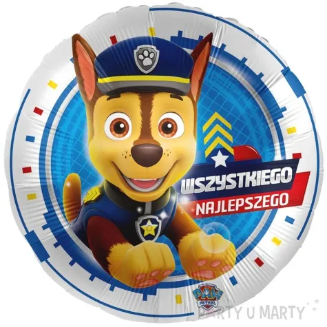 balon foliowy paw patrol chase wszystkiego najlepszego premioloon 17 rnd