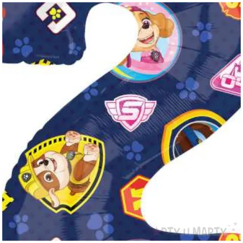 balon foliowy paw patrol cyfra 2 amscan 25 shp