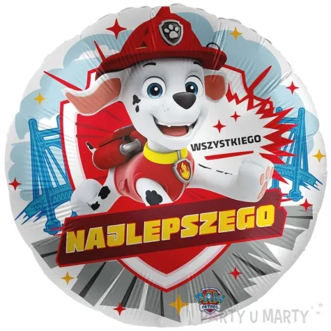 balon foliowy paw patrol marshall wszystkiego najlepszego premioloon 17 rnd