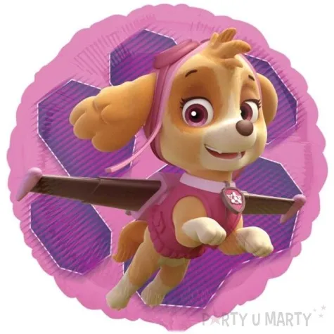 balon foliowy paw patrol pink amscan 18 rnd