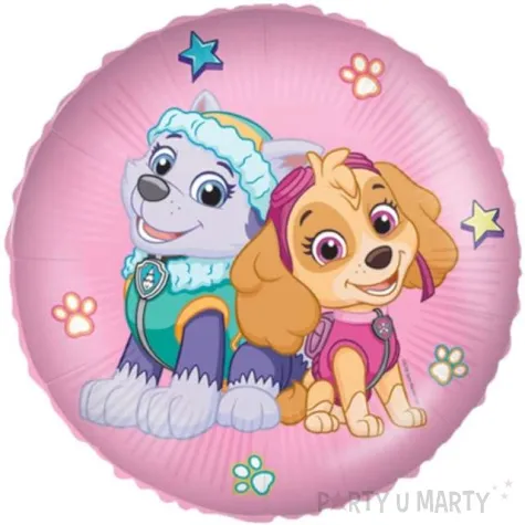 balon foliowy paw patrol skye and everest rozowy procos 18 rnd