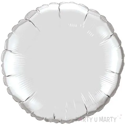 balon foliowy pelen kolor srebrny qualatex 18 rnd
