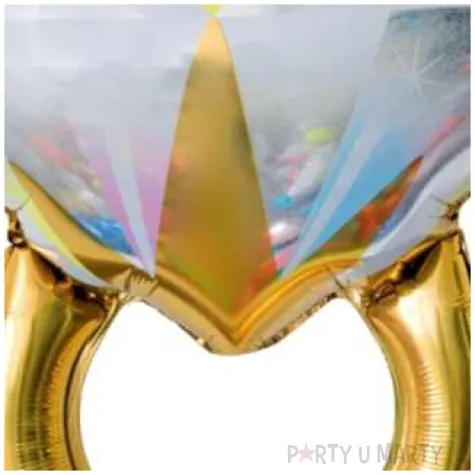 balon foliowy pierscionek z diamentem bialy partypal 27 shp