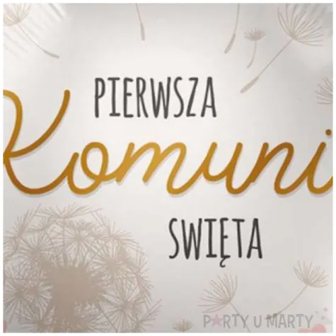 balon foliowy pierwsza komunia swieta bialo zloty premioloon 17 rnd