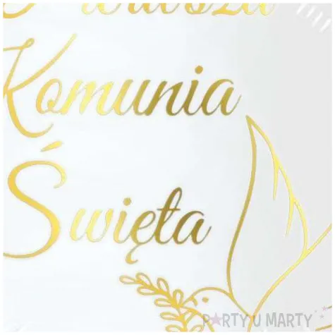 balon foliowy pierwsza komunia swieta golabek bialo zloty czakos 18 rnd