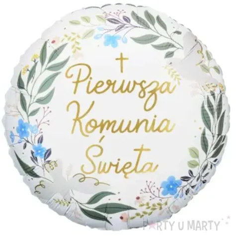 balon foliowy pierwsza komunia swieta golebice partydeco 18 rnd