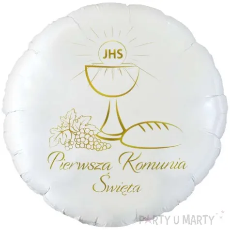 balon foliowy pierwsza komunia swieta kielich i chleb bialy godan 18 rnd