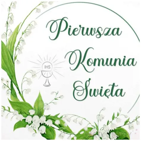 balon foliowy pierwsza komunia swieta konwalie 18 rnd