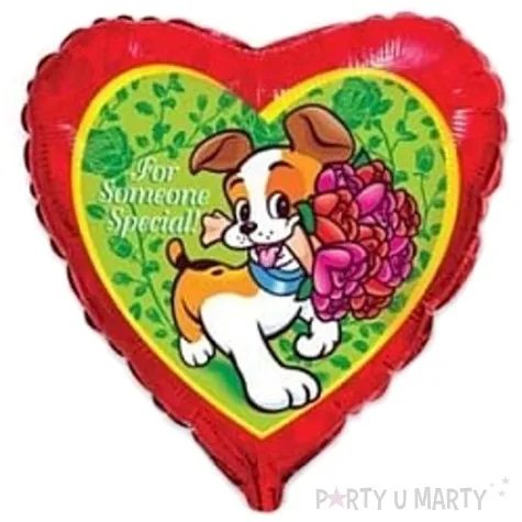 balon foliowy piesek z bukietem flexmetal 18 hrt