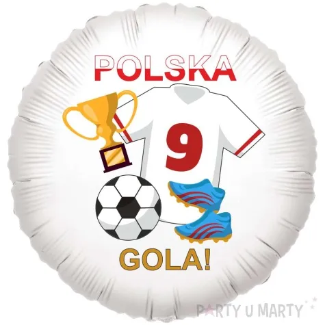 balon foliowy pilkarz robert koszulka 9 tka bialy 18 rnd