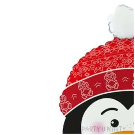 balon foliowy pingwin w czerwonej czapeczce grabo 34 shp