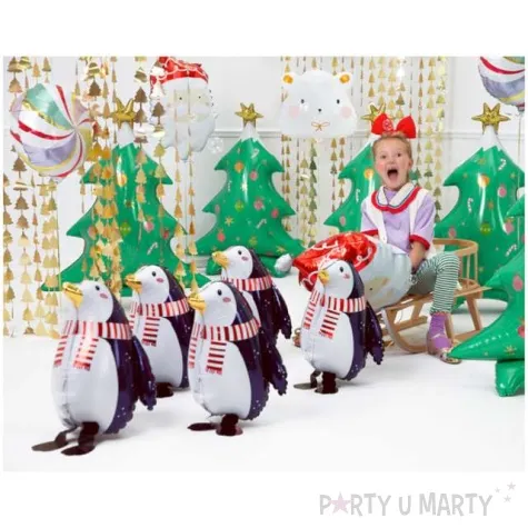 balon foliowy pingwin w szaliku partydeco 16 shp