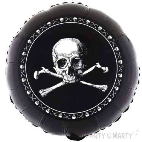 balon foliowy piracka czaszka czarny funnyfashion 18 rnd