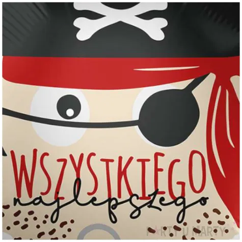 balon foliowy pirat z opaska wszystkiego najlepszego premioloon 17 rnd