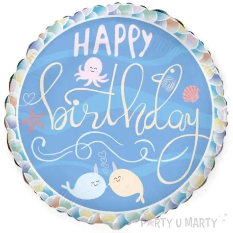 balon foliowy podwodny swiat niebieski flexmetal 18 rnd