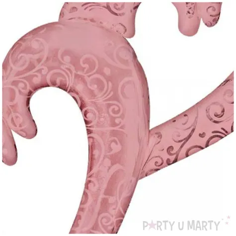 balon foliowy polaczone serca dekoracja na walentynki wesele i zareczyny rose gold 53