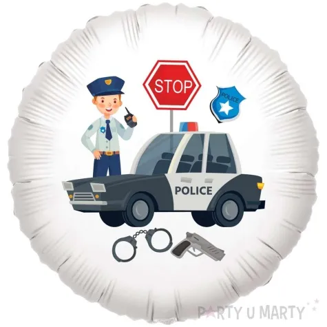 balon foliowy policjant marek bialy 18 rnd