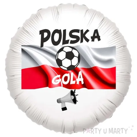 balon foliowy polska gola bialy 18 rnd